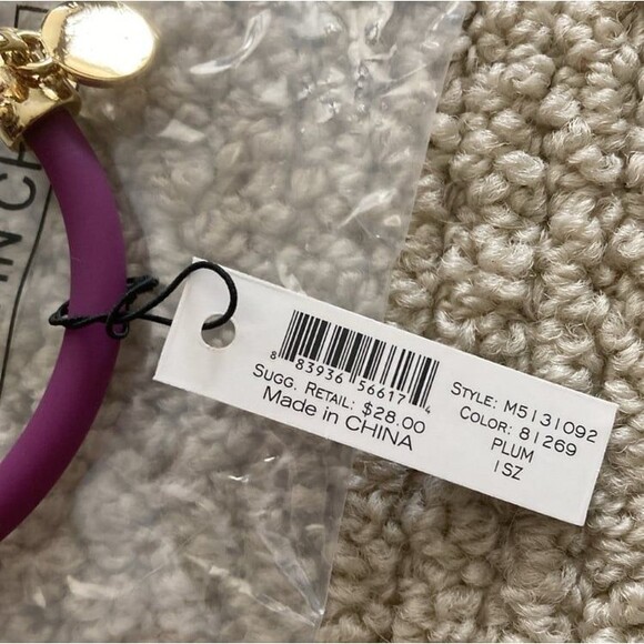 NEW Marc by Marc Jacobs Purple Bracelet with Small Circular Gold Charm NWT - Picture 5 of 6